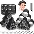 thumbnail image 1 of 50 Juego de Rizadores de Cabello Grandes, 4 Tamaños Rizadores Autosujetantes, 5 mm/36 mm/48 mm/60 mm, Rulos de Pelo con Clip, para Cabello Largo,Cabello Corto con Flequillo (Ne, 1 of 5