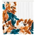 thumbnail image 2 of Ambesonne Floral Shower Curtain, Flowers in Watercolor Effect, 69"Wx75"L, Dark Teal, 2 of 4
