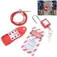thumbnail image 1 of Cable Lockout Hasp, Reusable Tag Lock Hasp Adjustable    For Electric Power For Nuclear Energy For Chemical Industry, 1 of 8