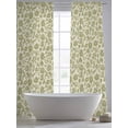 thumbnail image 6 of Green Floral Semi Sheer Curtains 84 Inch Length 2 Panels Set, Vintage Rustic Botanical Spring Sheer Kitchen Curtain Privacy Voile Window Curtain for Living Room Bedroom Rod Pocket Drapes, 6 of 7