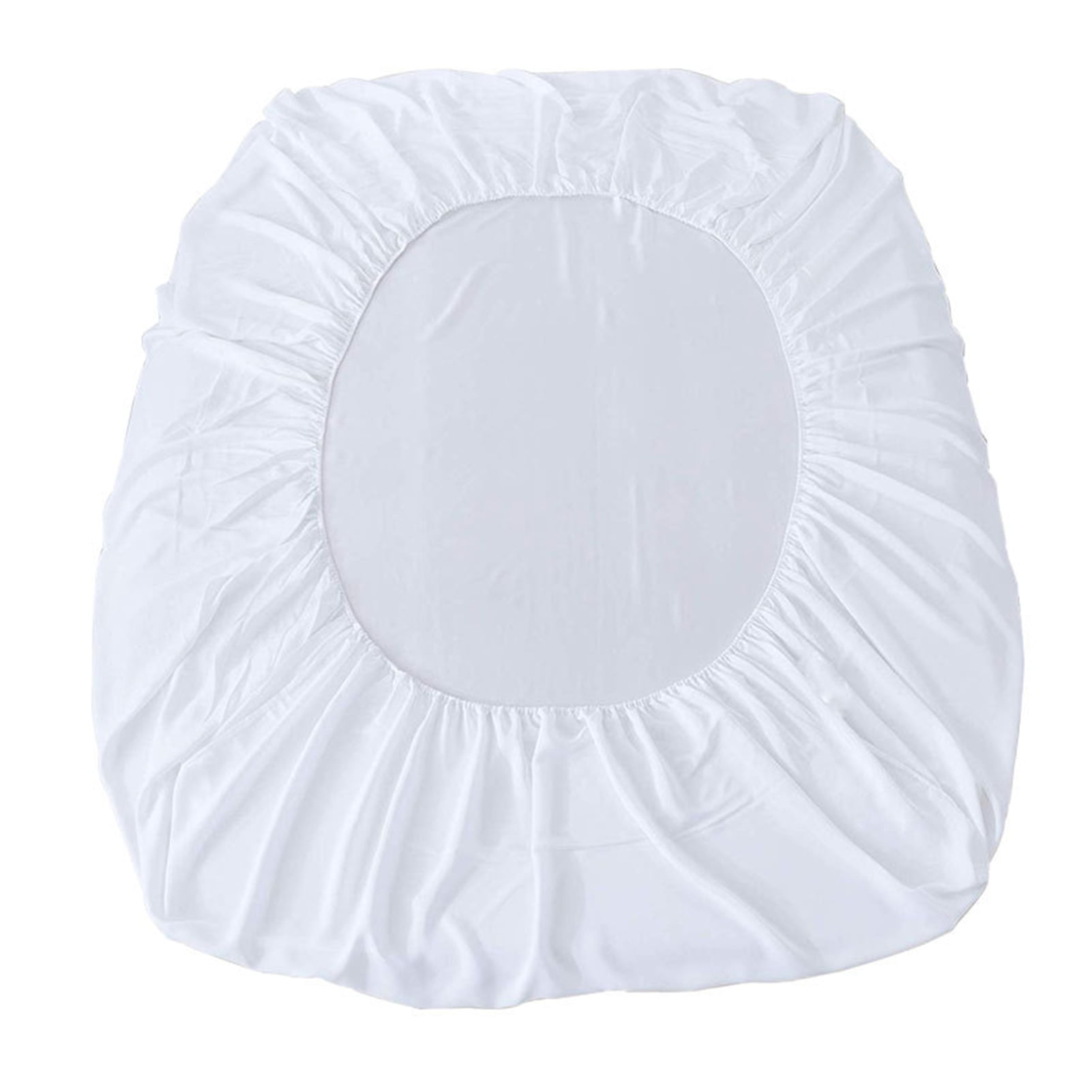 sunsanly Waterproof Fitted Sheet King Mattress Protector Cover Solid Color Breathable Fabric Easy to Install King Size Mattress Cover Protector