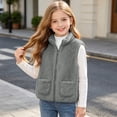 thumbnail image 5 of NAISIBABY Girls Fleece Vest,Zip-Up Mock Neck Stand Collar Sleeveless Jacket Warm Outerwear with Pockets Size 14, 5 of 8