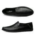 thumbnail image 4 of Big Size Men's Casual Loafers Slip On Leather Shoes Comfortable Lightweight Driving Shoes Male Moccasins Classic Penny Loafer Flats Boat Shoes Outdoor Walking Shoes, 4 of 11
