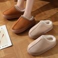 thumbnail image 2 of Zapatillas de algodón de estilo étnico de encaje a la moda para parejas invierno nuevas mujeres hombres plataforma interior exterior zapatos de algodón cálidos de felpa, 2 of 5