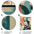 thumbnail image 3 of Designart "Mid Century Momentum Orange and Green II" Modern Midcentury Metal Wall Art, 3 of 5