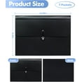 thumbnail image 2 of Expanding File Folders, 13 Pockets File Organizer Accordion File Holder with Elastic Buckles Closure, A4 Paper Document Organizer for Home School Office-Black, 2 of 7
