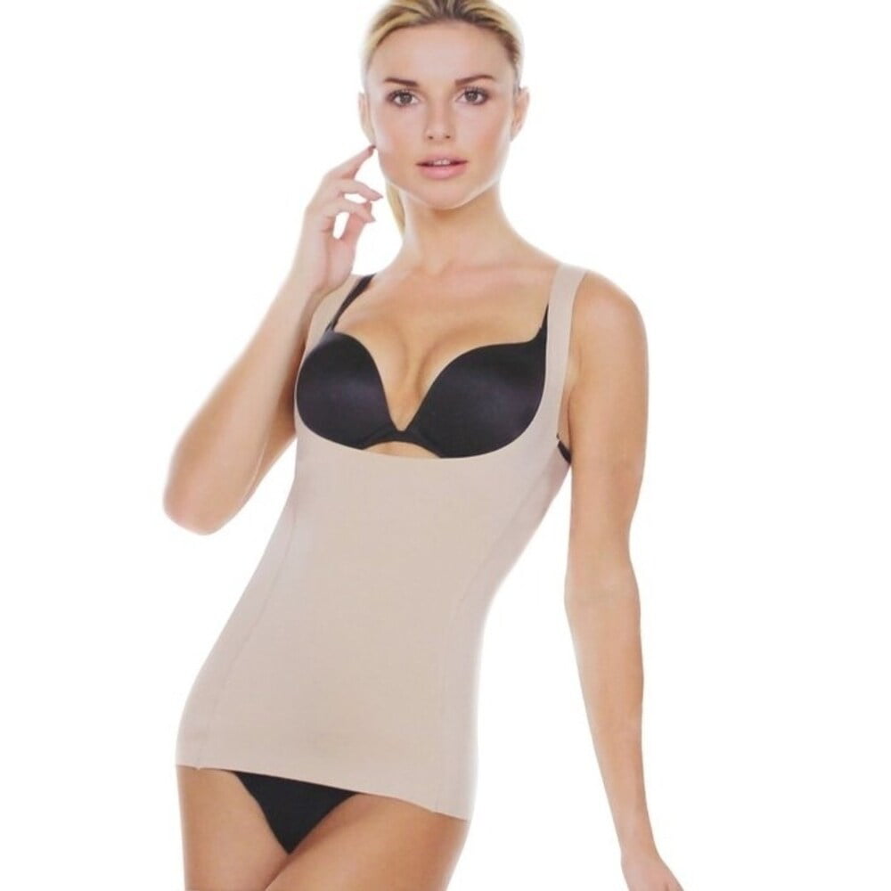 Strm Line Women's Smooth Shapewear Open Bust Cami Shaper With Adjustable  Strap (Black, XL)