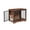 Rustic Brown, variant on Hzuaneri Dog Crate Furniture with Barn Door, 31.9" Heavy Duty Wooden Kennel for Small Medium Dogs, Farmhouse Style, Rustic Brown