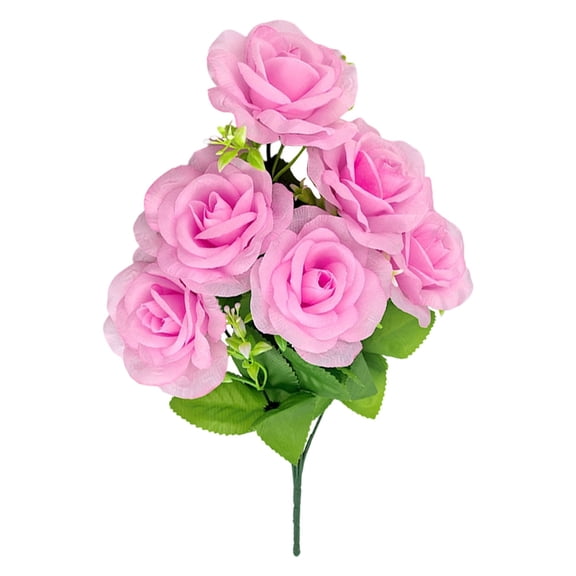 Artificial Flowers,6 Heads Artificial Rose Bouquet 35cm Rose Plastic Arrangement For Dining Table Home Wedding Centerpiece Decor Multi Colors Available