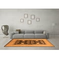 thumbnail image 3 of Ahgly Company Indoor Round Oriental Orange Industrial Area Rugs, 8' Round, 3 of 4
