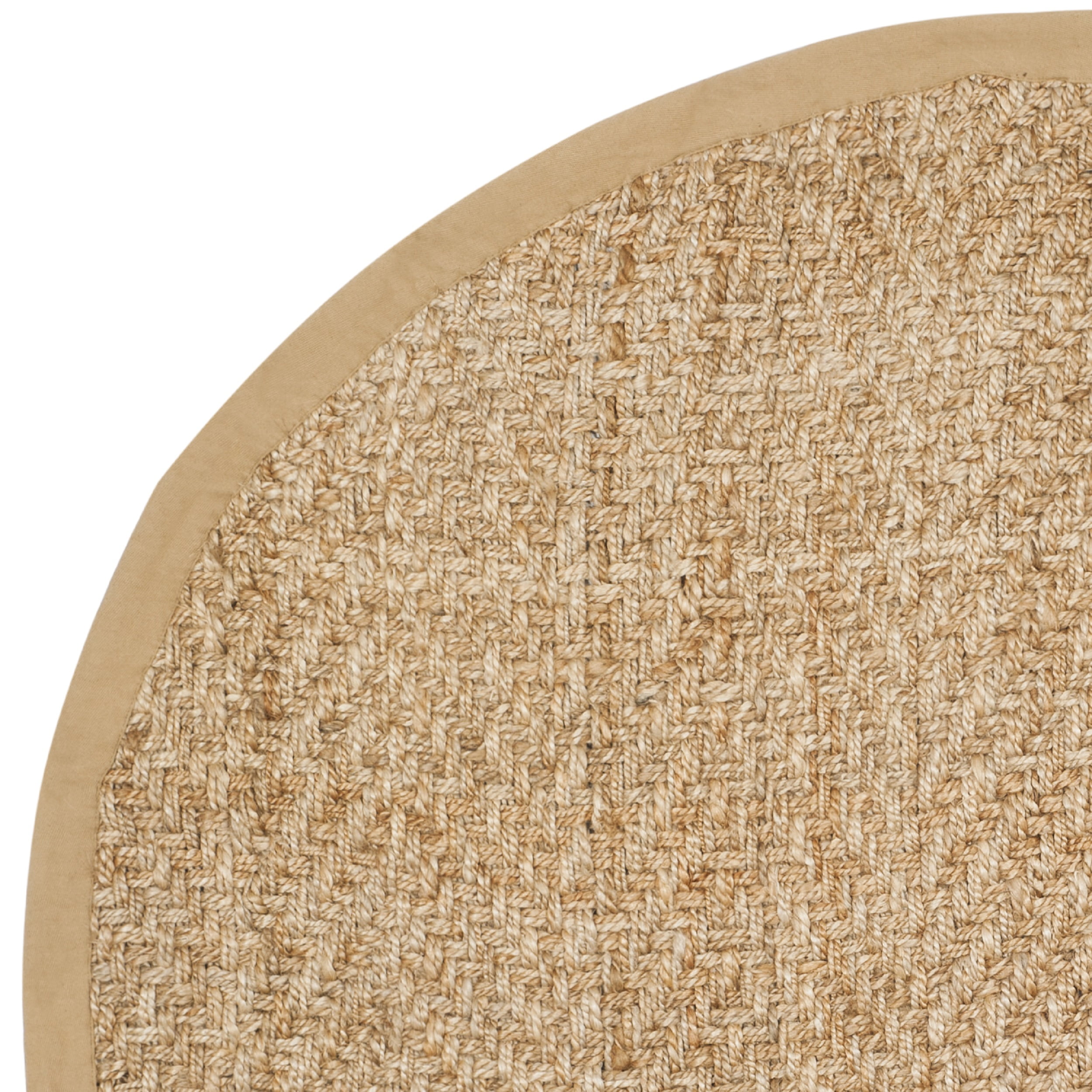 SAFAVIEH Natural Fiber Xavier Braided Jute Area Rug, Natural, 8' x 8' Round