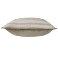 thumbnail image 2 of Ox Bay Ringo 20" x 20" Coral Pink Jute Bordered Striped Cotton Adult Decorative Throw Pillow, 2 of 8