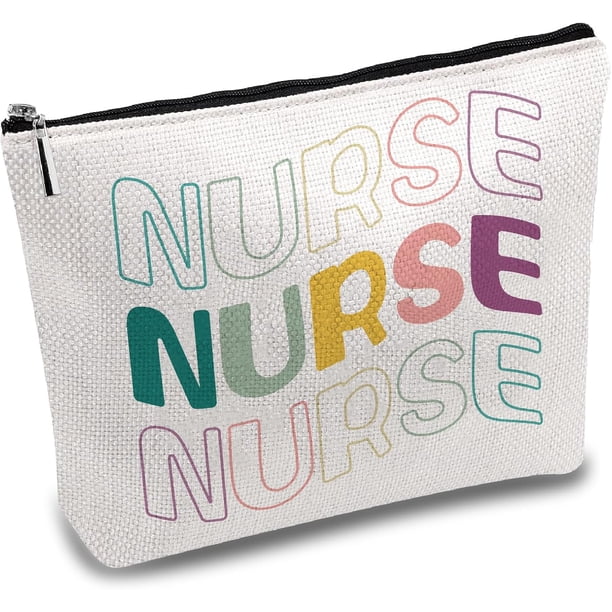 Bolsas de maquillaje para enfermeras, multifunción, con cremallera, para viaje, organizador de maquillaje, bolsa de herramientas, gran capacidad, para enfermería