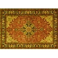 thumbnail image 1 of Ahgly Company Machine Washable Indoor Rectangle Persian Yellow Traditional Area Rugs, 2' x 5', 1 of 4
