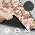 thumbnail image 2 of Daiia Rose Flowers Printed Car Floor Mats Set of 4, Durable Non Slip Auto Floor Carpet, Car Interior Carpets Proof Foot Pads Anti-Slip Cushion Automoetive Accessories, 2 of 6