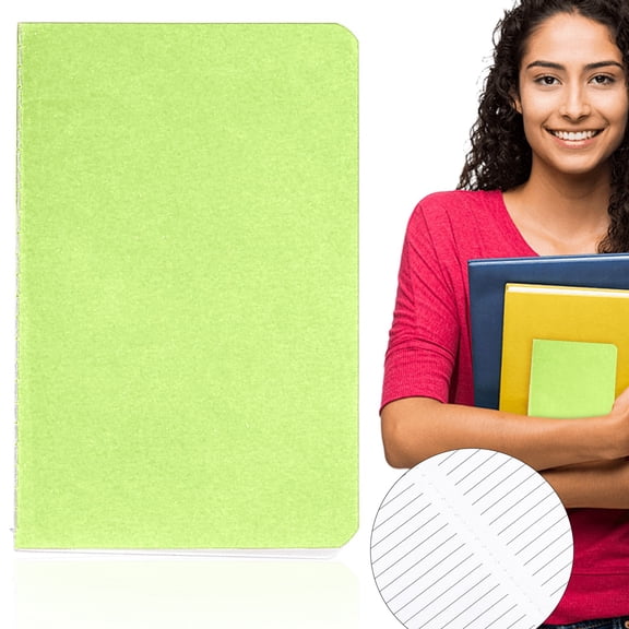 Light Green A6 Pocket Kraft Notebook, 3.5 x 5.5 inch Lined Writing Journal, Portable Memo Book for Business Trip, Outdoor and Office Use