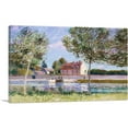 thumbnail image 1 of ARTCANVAS Saint Mammes Gold Houses 1889 Canvas Art Print by Alfred Sisley - Size: 18" x 12" (0.75" Deep), 1 of 9