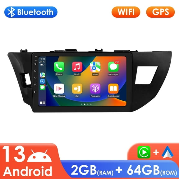 Android Auto Apple Carplay 2 64GB Wifi RDS Car Stereo Radio Head Unit GPS Navigation Player For Toyota Corolla 2014 2015 2016