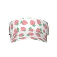 thumbnail image 2 of Kdxio Strawberry Print Sun Visor Hat Golf Visor Adjustable Velcro Outdoor Sports Cap for Men Women, 2 of 7