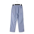 thumbnail image 5 of Blue Womens Sweatpants Women's Cotton and Linen Striped Elastic Waist Side Back Four Pockets Buttoned 9/10 Pants Casual Pants Women, 5 of 6