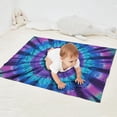 thumbnail image 2 of Blue Purple Tie Dye Pattern Blanket,Comfortable Soft Flannel Throw Blanket,All Season,Warm Lightweight Blankets for Sofa Bed Couch Living Room Chair,30"x40", 2 of 4