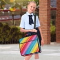 thumbnail image 5 of 3 Ring Zipper Binder with Shoulder Strap Waterproof Trapper Keeper 2 Inch D-Ring 500 Sheets Capacity Rainbow Lines, 5 of 7