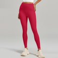 thumbnail image 2 of OIOLOYJM Womens Leggings High-Waisted Tummy Control Yoga Pants Casual Lounge Compression Workout Booty Tights Red 3XL, 2 of 5