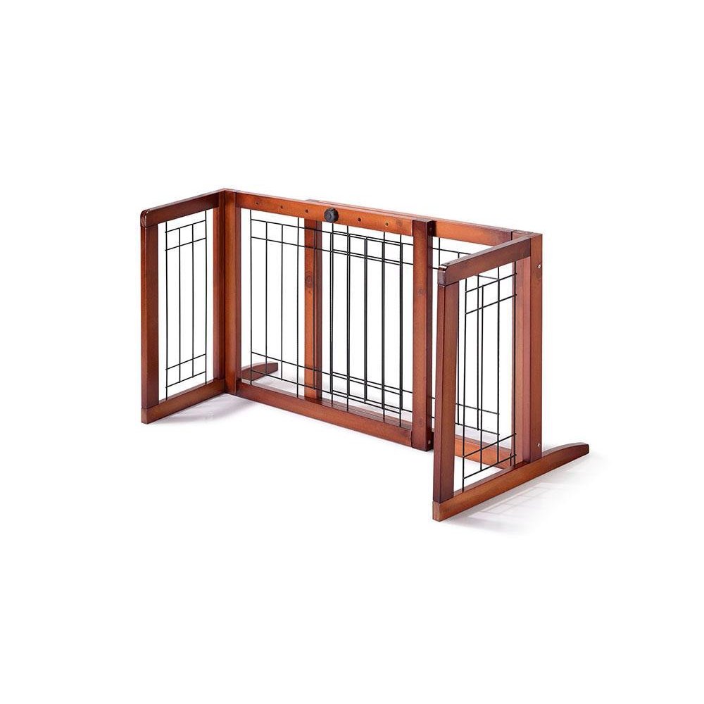 BestPet Adjustable Indoor Wood Construction Pet Fence Gate Walmart