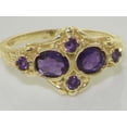 thumbnail image 5 of LBG British Made 9k Yellow Gold Natural Amethyst Womens Anniversary Ring - Size 8.25, 5 of 5