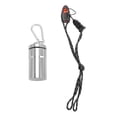 thumbnail image 2 of Small Storage Tube, Sturdy and Lasting Aluminum Alloy Lightweight Design Keychain Container Whistle Rope  for Travel for Hooks Cables Seasonings Black,Red,Silver, 2 of 7