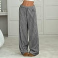 thumbnail image 2 of Wide Leg Pants Woman Warm Thick Plush Fleece Flannel Winter Home Jogging Pyjama Bottoms Flowy Pants, 2 of 5