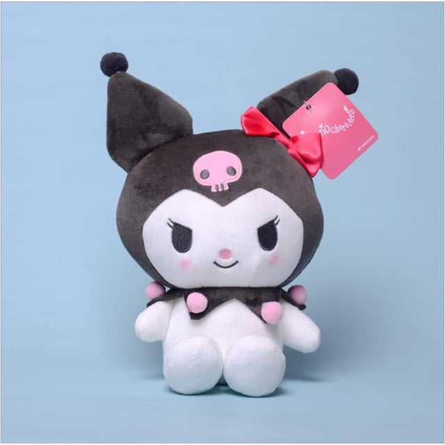 Peluche Kawaii Kuromi de 78 pulgadas, figura de peluche de anime Kuromi My Melo, almohada de peluche de fresa, regalo perfecto para fiestas temáticas de dibujos animados para niñas y niños, regalos d