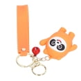 thumbnail image 4 of Llaveros de la mascota de los Juegos Olímpicos de Invierno 2022, llavero con colgante de Panda lindo de silicona suave para bolsa, color naranja, 4 of 14