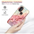thumbnail image 3 of CASEFIV for Motorola Moto G Power 2022 Case,Marble Pattern Heavy Duty Shockproof Full Body Protective Phone Covers for Women Girls ,Rose Gold, 3 of 7