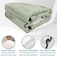 thumbnail image 4 of Quilts King Size Bedding Set, Japanese Cherry Blossom Lightweight Quilted Comforter, White Crane Green Pine Branches Soft Reversible Bedspread Coverlet with Pillow Covers for All Season, 96" x 106", 4 of 9
