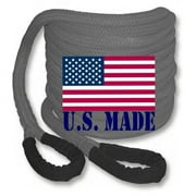 U.S. made ''GUNMETAL GREY'' Safe-T-Line- Kinetic Recovery (Snatch) ROPE - 1 inch X 30 ft (4X4 VEHICLE RECOVERY)