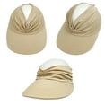 thumbnail image 3 of Sombrero para el sol para mujer, gorra con visera de playa con ala ancha para deportes, playa, golf, senderismo, gorra superior vacía para deportes al aire libre, 3 of 5