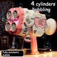 thumbnail image 2 of Máquina de burbujas Bazooka de 40 agujeros, 4 motores grandes, totalmente automática, con pistola de burbujas ligera, Gatlin, juguetes al aire libre para niños, regalo de cumpleaños regalos para niños heqiyong LED, 2 of 2
