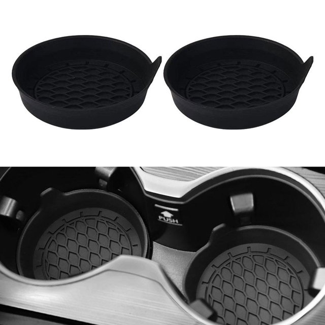 Universal Silicone Car Cup Holder Coasters Non-Slip Insert 2Pack