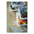 thumbnail image 2 of Eco-Products WorldView Compostable Square Shallow Food Container Lid, Fits 8" Take-Out Containers, Clear, Case of 200, 2 of 5