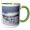Green/White, variant on 3drose, Pine Valley Utah with Snow All over and Blue in Sky, 11oz Two-tone Yellow Mug