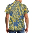 thumbnail image 4 of Garronmavis Polynesian Matching Outfits for Couples Vacation Mens Button Down Shirt Medium Tall Shirts and Women's Tank Dress Polyester Midi Sundress with Pocket, 4 of 7