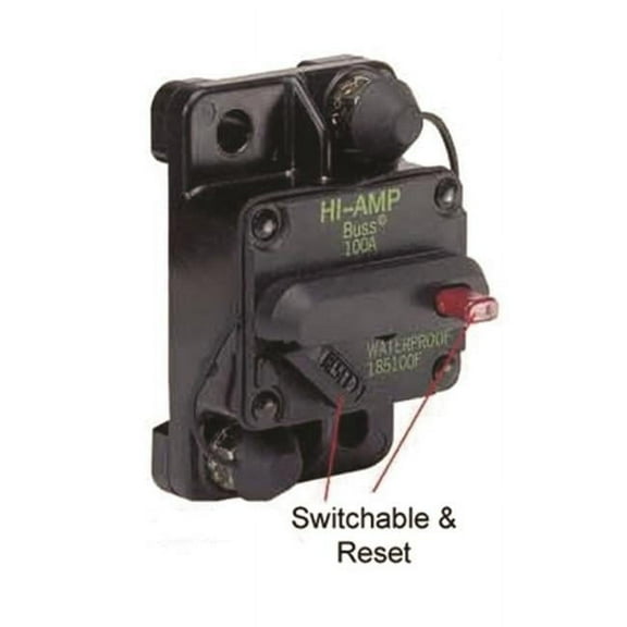 BEP 185050F-01-1 Power Products 50A Switchable Reset Circuit Breaker