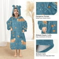thumbnail image 3 of FORMRS Wearable Blanket Hoodie with Sleeves for Kids Cozy Flannel Sweatshirt, Capybaras Swimming, 3 of 7