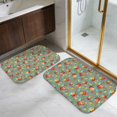 thumbnail image 5 of Pioneer Flower Floral Print Pattern Bath Mat Set Of 2,Non-Slip Rug for Bathroom,Kitchen,Bedroom,Entrance, 30x17 and 23.5x15.7 Inches, 5 of 5