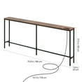 thumbnail image 6 of VEVOR Narrow Console Table, 70.9" Behind Couch Table with Power Outlets, 1-Tier Long Entryway Table, Narrow Sofa Table with Metal Frame and Charge Station, for Entryway, Hallway, Living Room, 6 of 9