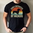 thumbnail image 2 of Dachshund Shirt, Funny Wiener Dog Tee, Retro Dog Lover Gift, Easily Distracted by Wieners, 2 of 4