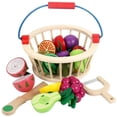 thumbnail image 1 of Juguete de cocina de madera con verduras y alimentos, juguete para cortar frutas y verduras para niños, regalo educativo Montessori, 1 of 3