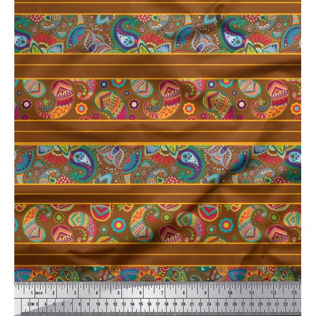 Soimoi Grey Poly Georgette Fabric Flying Woodpecker Bird Printed Craft Fabric by the Yard 52 Inch Wide