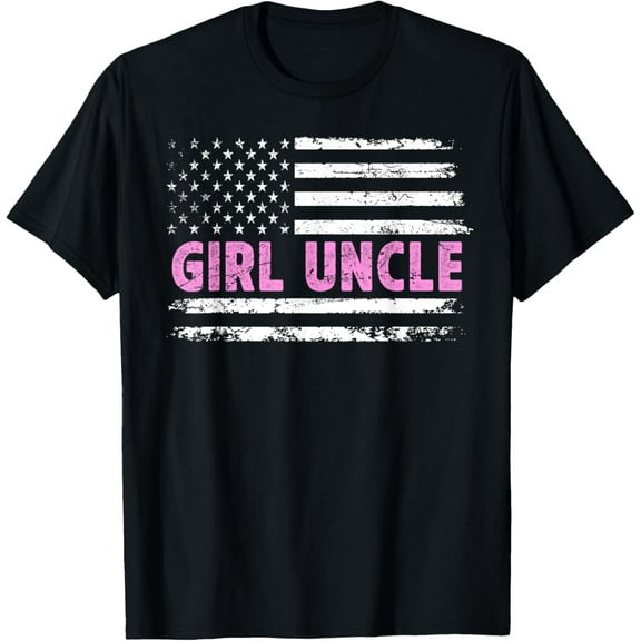 Playful Comfort Tee - Girl Uncle Of Girls US Flag Girls Uncle T-Shirt
